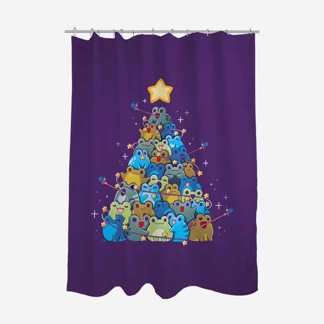 Froggy Christmas-None-Polyester-Shower Curtain-Vallina84