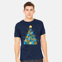 Froggy Christmas-Mens-Heavyweight-Tee-Vallina84