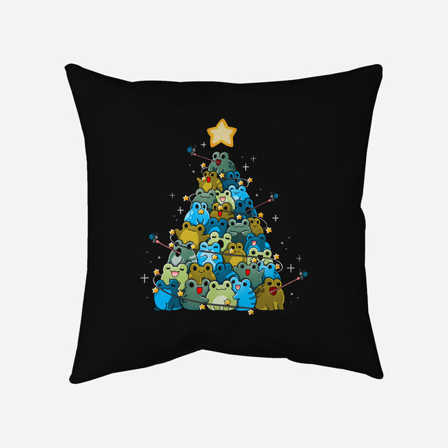 Froggy Christmas-None-Non-Removable Cover w Insert-Throw Pillow-Vallina84