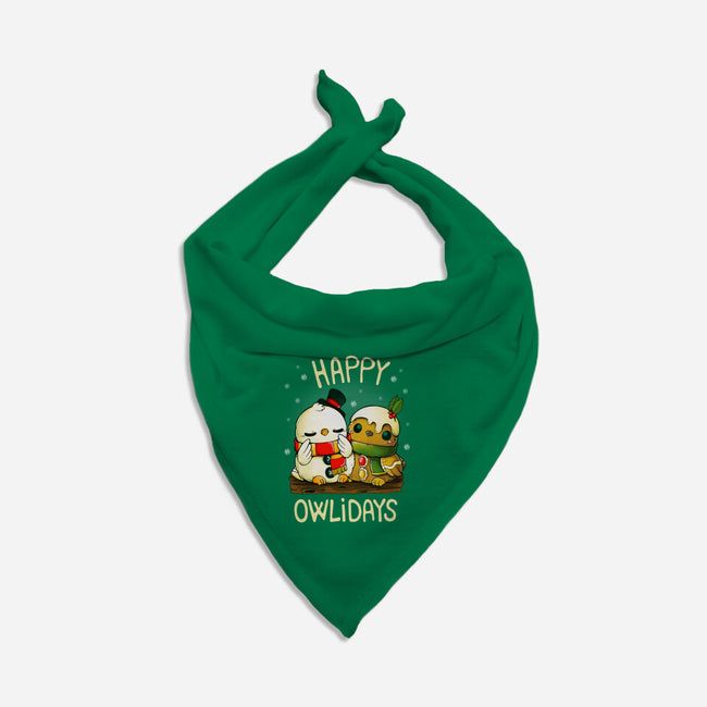 Happy Owlidays-Dog-Bandana-Pet Collar-Vallina84