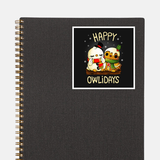 Happy Owlidays-None-Glossy-Sticker-Vallina84