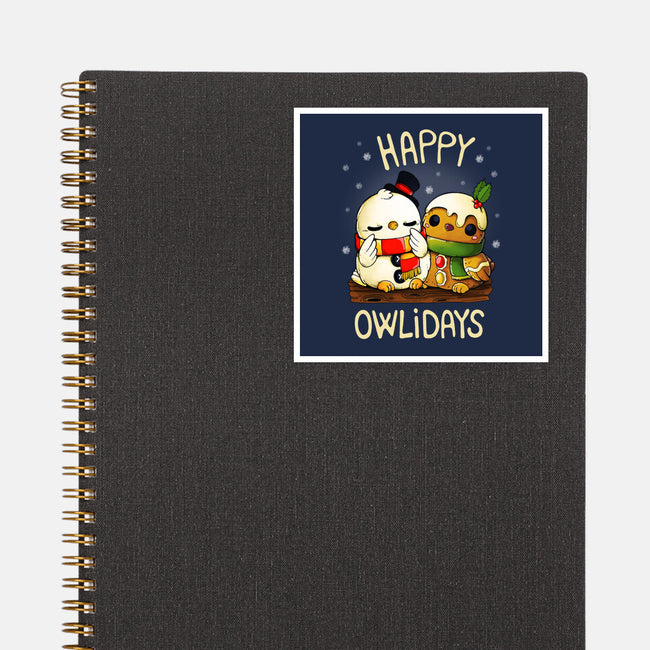 Happy Owlidays-None-Glossy-Sticker-Vallina84