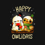 Happy Owlidays-None-Removable Cover-Throw Pillow-Vallina84