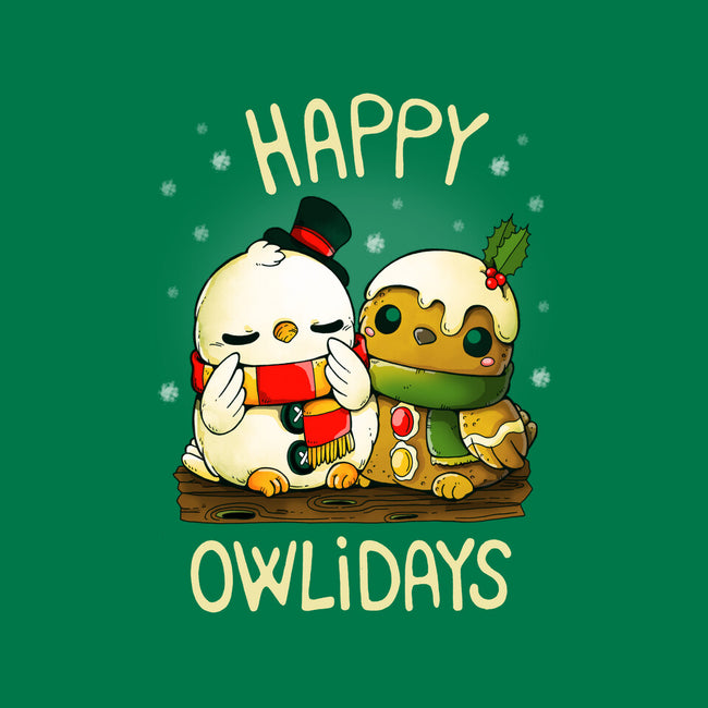 Happy Owlidays-Unisex-Basic-Tee-Vallina84