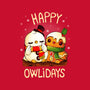Happy Owlidays-Womens-Basic-Tee-Vallina84