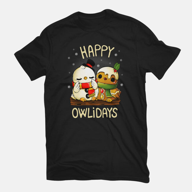 Happy Owlidays-Youth-Basic-Tee-Vallina84