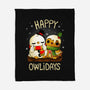 Happy Owlidays-None-Fleece-Blanket-Vallina84