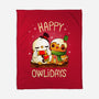 Happy Owlidays-None-Fleece-Blanket-Vallina84