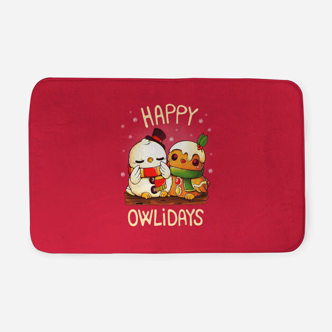 Happy Owlidays-None-Memory Foam-Bath Mat-Vallina84