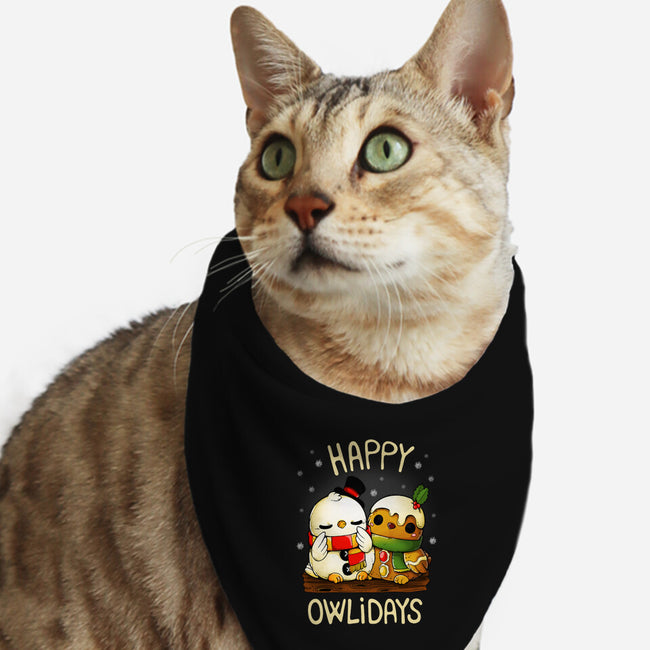 Happy Owlidays-Cat-Bandana-Pet Collar-Vallina84