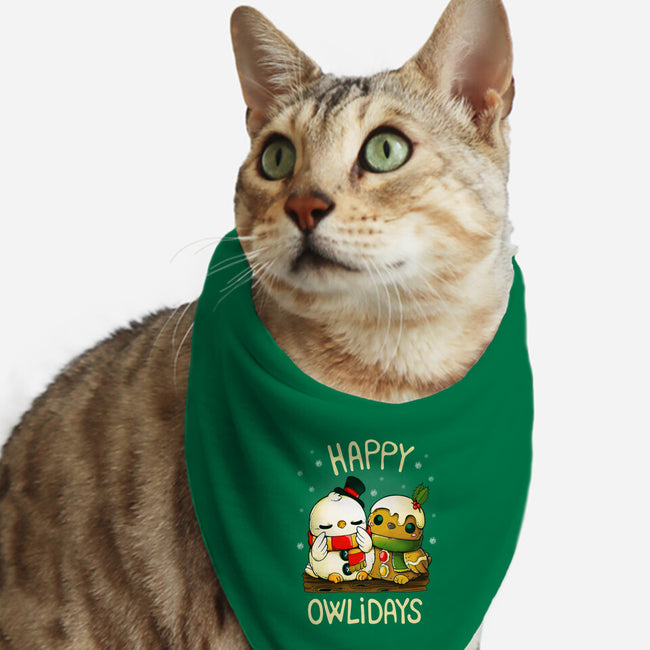 Happy Owlidays-Cat-Bandana-Pet Collar-Vallina84