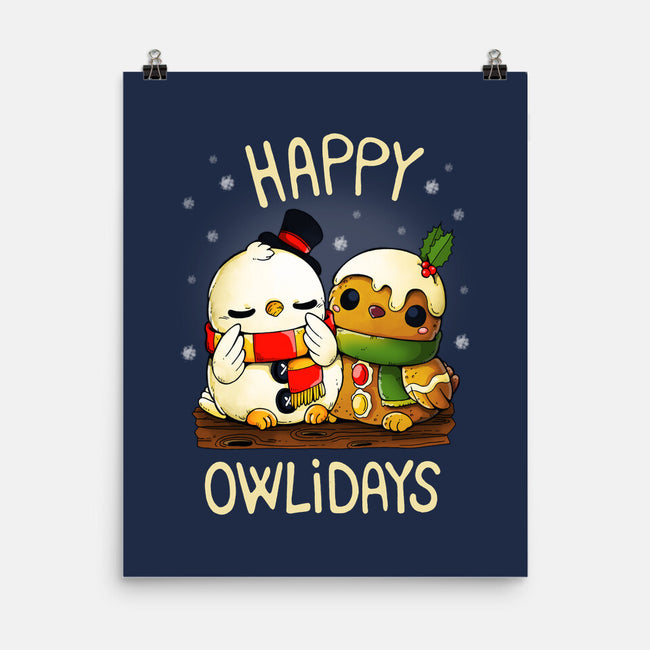 Happy Owlidays-None-Matte-Poster-Vallina84