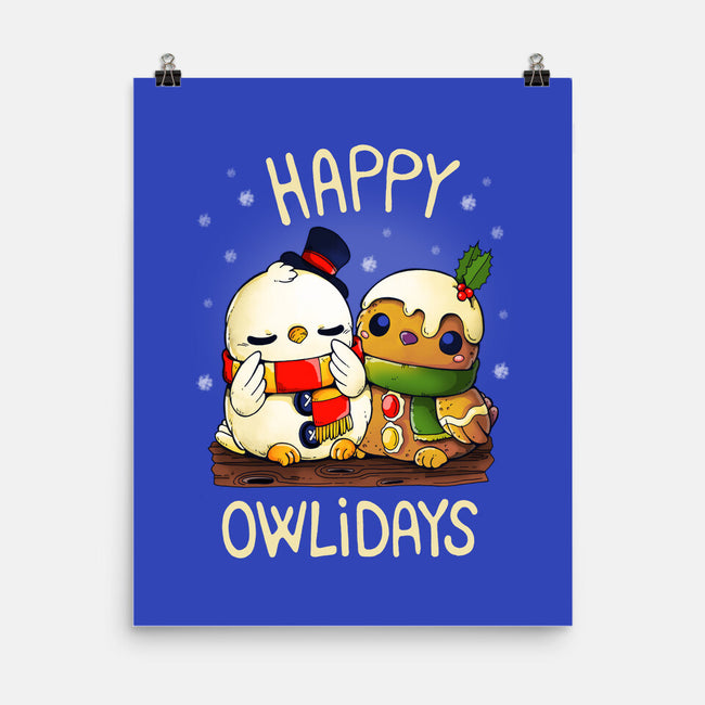 Happy Owlidays-None-Matte-Poster-Vallina84