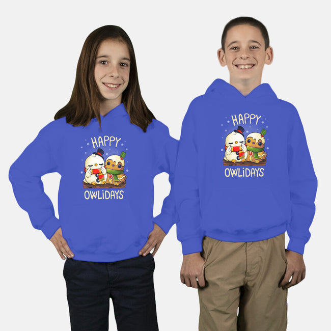Happy Owlidays-Youth-Pullover-Sweatshirt-Vallina84