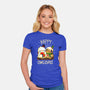 Happy Owlidays-Womens-Fitted-Tee-Vallina84