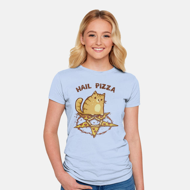 Hail Pizza-Womens-Fitted-Tee-kg07