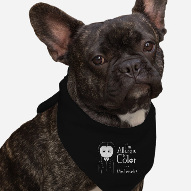 Allergic To Color-Dog-Bandana-Pet Collar-ducfrench