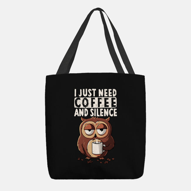 Coffee And Silence-None-Basic Tote-Bag-ducfrench