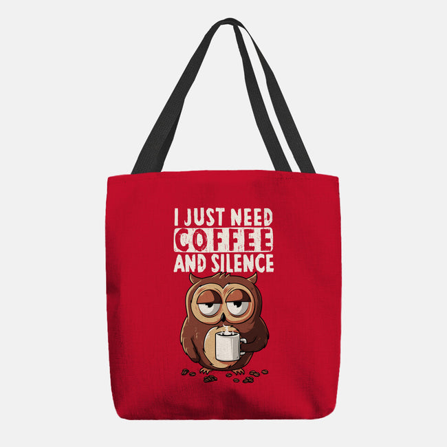 Coffee And Silence-None-Basic Tote-Bag-ducfrench