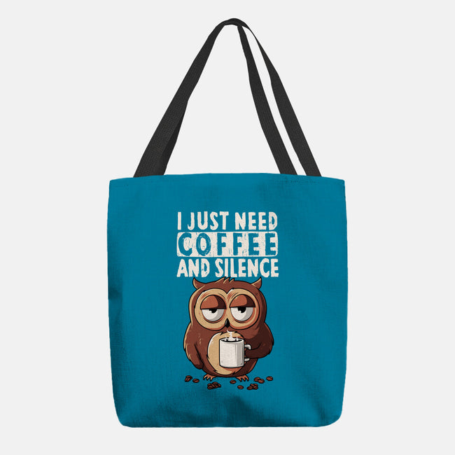 Coffee And Silence-None-Basic Tote-Bag-ducfrench