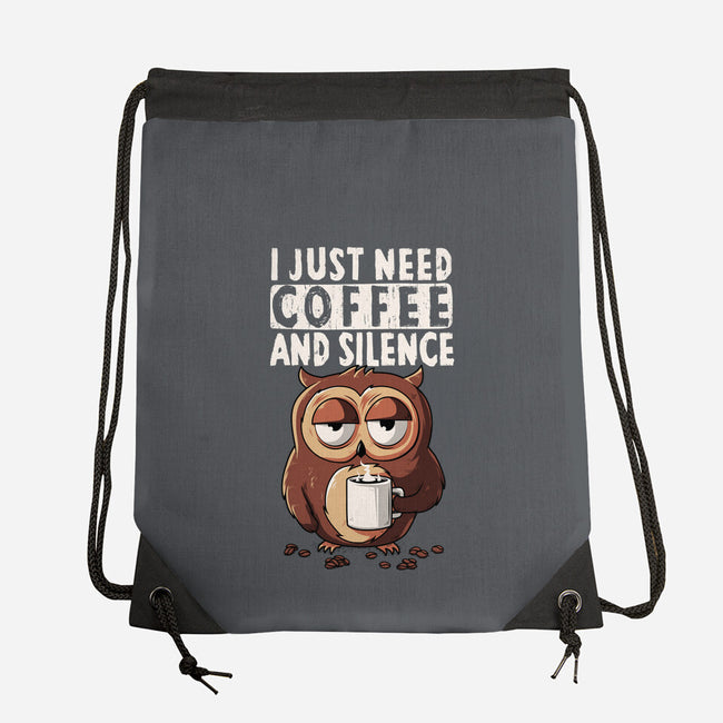 Coffee And Silence-None-Drawstring-Bag-ducfrench