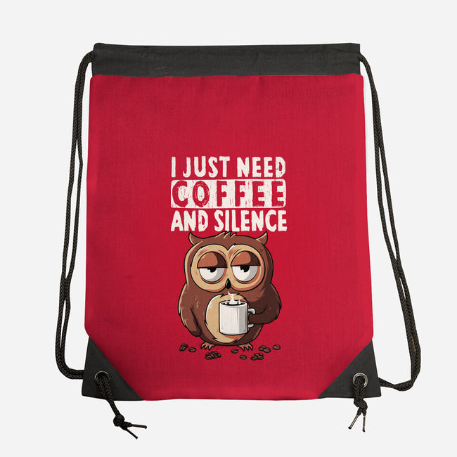 Coffee And Silence-None-Drawstring-Bag-ducfrench