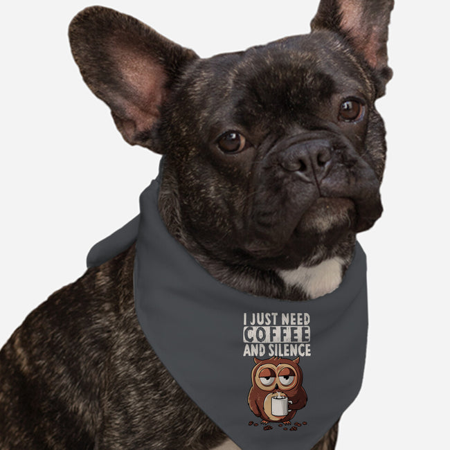 Coffee And Silence-Dog-Bandana-Pet Collar-ducfrench