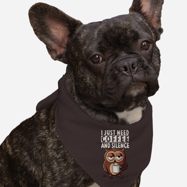 Coffee And Silence-Dog-Bandana-Pet Collar-ducfrench