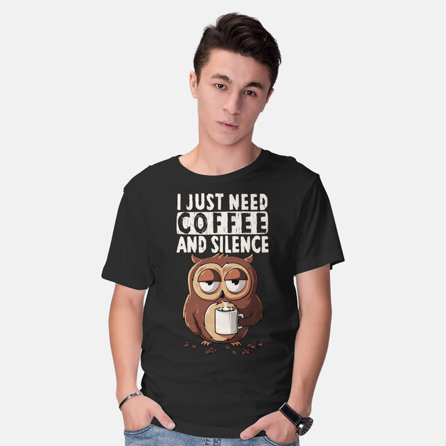Coffee And Silence-Mens-Basic-Tee-ducfrench