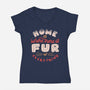 Fur In Everything-Womens-V-Neck-Tee-tobefonseca