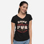 Fur In Everything-Womens-V-Neck-Tee-tobefonseca