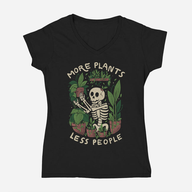 More Plants Please-Womens-V-Neck-Tee-eduely