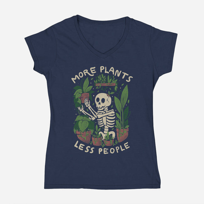 More Plants Please-Womens-V-Neck-Tee-eduely