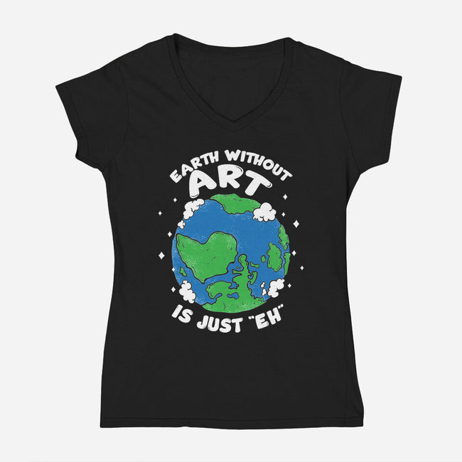 Is Just Eh-Womens-V-Neck-Tee-turborat14