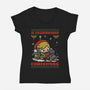 Legendary Christmas-Womens-V-Neck-Tee-fanfabio