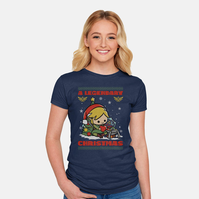 Legendary Christmas-Womens-Fitted-Tee-fanfabio