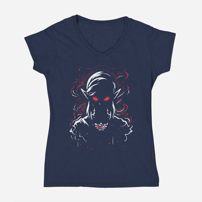 Corruption's Echo-Womens-V-Neck-Tee-ashytaka