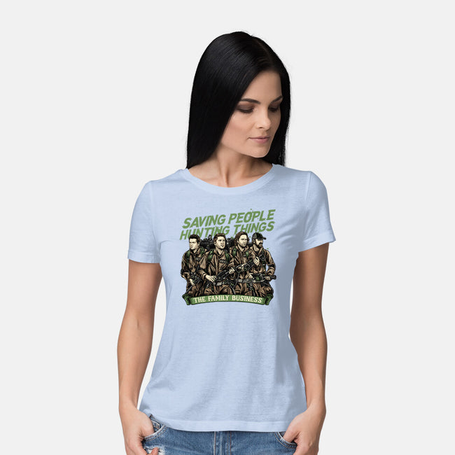 The Family Business-Womens-Basic-Tee-momma_gorilla