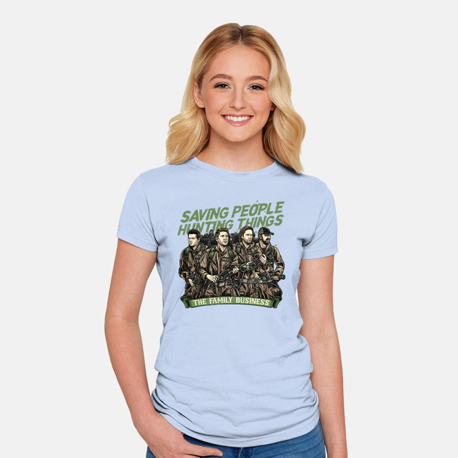 The Family Business-Womens-Fitted-Tee-momma_gorilla