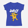 Jakey The Dog-Womens-V-Neck-Tee-estudiofitas