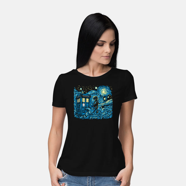 Dreams Of Time And Space-Womens-Basic-Tee-DrMonekers