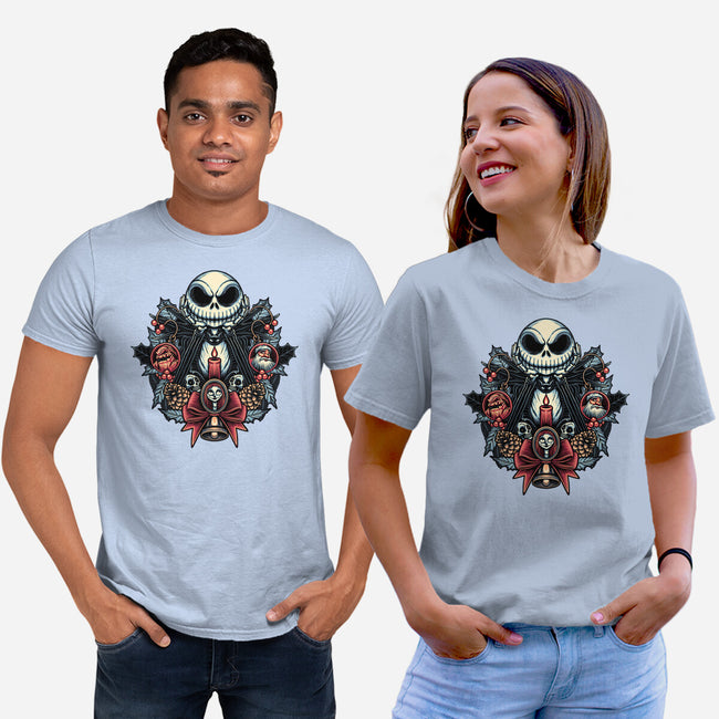 Christmas Jack-Unisex-Basic-Tee-momma_gorilla