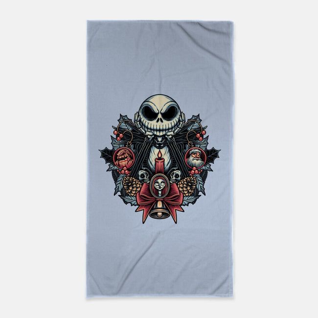 Christmas Jack-None-Beach-Towel-momma_gorilla