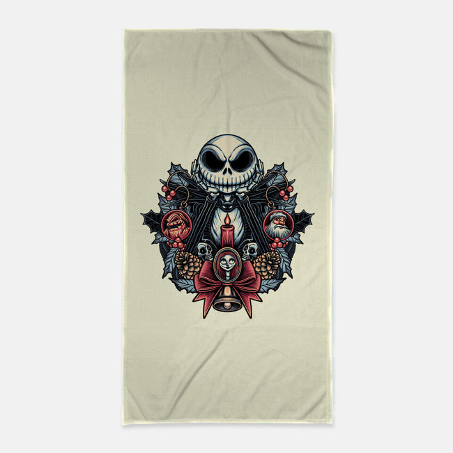 Christmas Jack-None-Beach-Towel-momma_gorilla