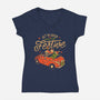 We're Getting Festive-Womens-V-Neck-Tee-eduely