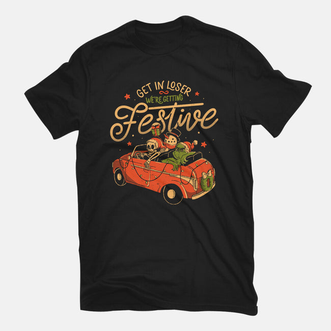 We're Getting Festive-Womens-Fitted-Tee-eduely