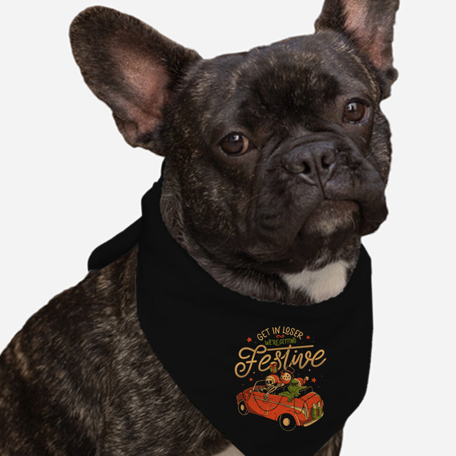 We're Getting Festive-Dog-Bandana-Pet Collar-eduely