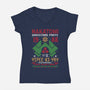 Nakatomi Christmas Party-Womens-V-Neck-Tee-Tronyx79