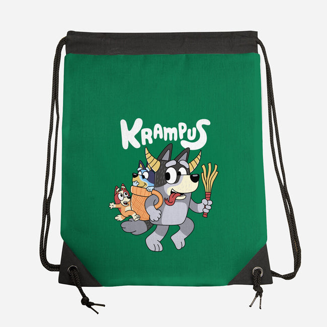 Krampus Bluey-None-Drawstring-Bag-Nemons