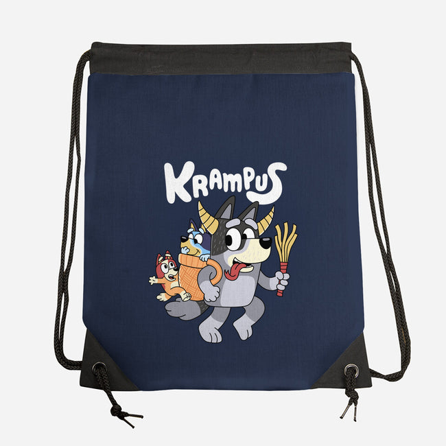 Krampus Bluey-None-Drawstring-Bag-Nemons